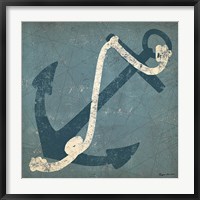 Nautical Anchor Blue Fine Art Print