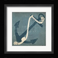 Nautical Anchor Blue Framed Print