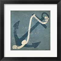 Nautical Anchor Blue Fine Art Print