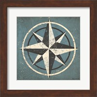 Nautical Compass Blue Fine Art Print