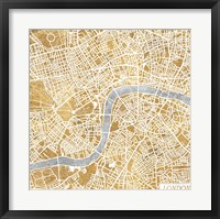 Gilded London Map Fine Art Print
