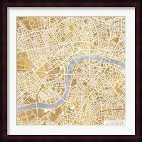 Gilded London Map Fine Art Print