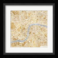Gilded London Map Fine Art Print