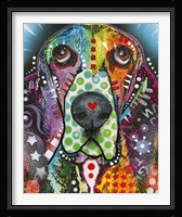 Heart-Nosed Dog Framed Print