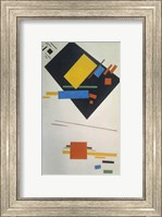 Suprematist painting (with black trapezium and red square), 1915 Fine Art Print