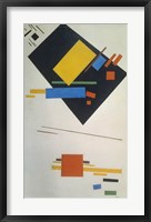 Suprematist painting (with black trapezium and red square), 1915 Fine Art Print