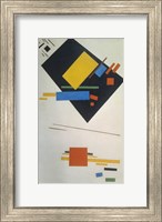Suprematist painting (with black trapezium and red square), 1915 Fine Art Print