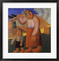 Peasant Woman with Buckets Fine Art Print