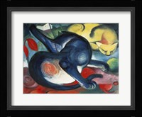 Two Cats, Blue and Yellow, 1912 Fine Art Print