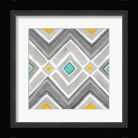 Chevron Tile Black/White I Fine Art Print