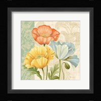 Pastel Poppies Multi I Framed Print