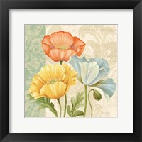 Pastel Poppies Multi I Framed Print