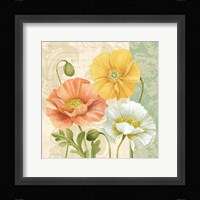 Pastel Poppies Multi II Framed Print