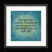 Jacobean Medallion Scripture I Framed Print