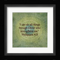 Jacobean Medallion Scripture II Framed Print