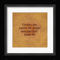 Jacobean Medallion Scripture III Framed Print