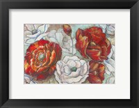 Red and White Poppies Landscape Fine Art Print