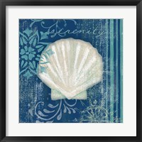 Navy Blue Spa Shells III Fine Art Print
