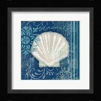 Navy Blue Spa Shells III Fine Art Print