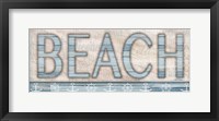 Driftwood Beach Sign I Framed Print