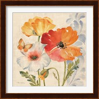 Watercolor Poppies Multi II Fine Art Print