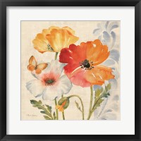 Watercolor Poppies Multi II Fine Art Print