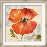 Watercolor Poppies I (Orange) Fine Art Print