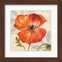 Watercolor Poppies I (Orange) Fine Art Print