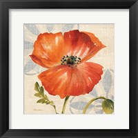 Watercolor Poppies I (Orange) Framed Print