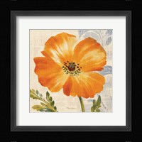 Watercolor Poppies III (Orange) Framed Print