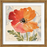 Watercolor Poppies V Fine Art Print