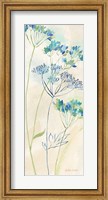 Indigo Wildflowers Panel I Fine Art Print