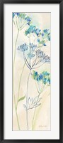 Indigo Wildflowers Panel I Framed Print