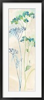 Indigo Wildflowers Panel II Framed Print