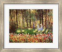 Family in Garden, Argenteuil Fine Art Print