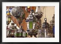 Decorative Lanterns in Fes Medina, Morocco Fine Art Print