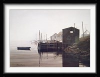Misty Harbor Framed Print