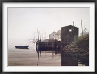 Misty Harbor Framed Print