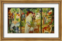 Large Zoological Garden (Triptych) Fine Art Print