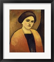Head Of A Woman In Orange And Brown (Portrait Of The Artist'S Wife),  c.  1911 Fine Art Print