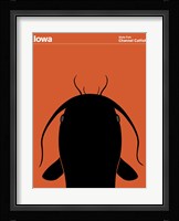 Montague State Posters - Iowa Framed Print