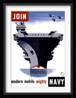 Join the Navy, Modern Mobile Mighty Fine Art Print