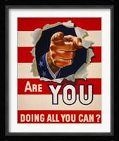 Are You Doing All You Can? Framed Print