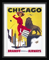 Chicago, Braniff International Airways Framed Print