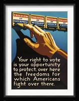 Don't Forget to Vote Today Framed Print