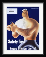 Safety First Keeps Him on the Job Fine Art Print