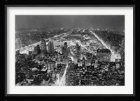 Aerial View of New York City, at Night Fine Art Print