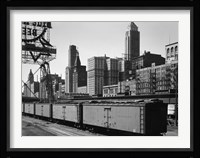 Chicago Skyline from Water Street Framed Print