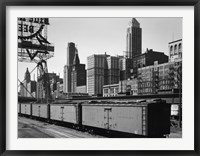 Chicago Skyline from Water Street Framed Print