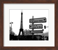 Photograph of street signs in Paris Fine Art Print